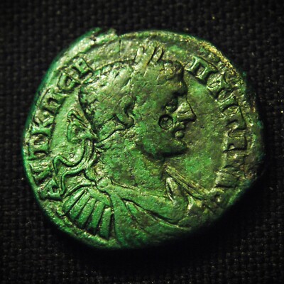 Æ29 Thrace Philippopolis Emperor Geta Rv Homonoia Seated 17.23 gr 29mm AD 209-11
