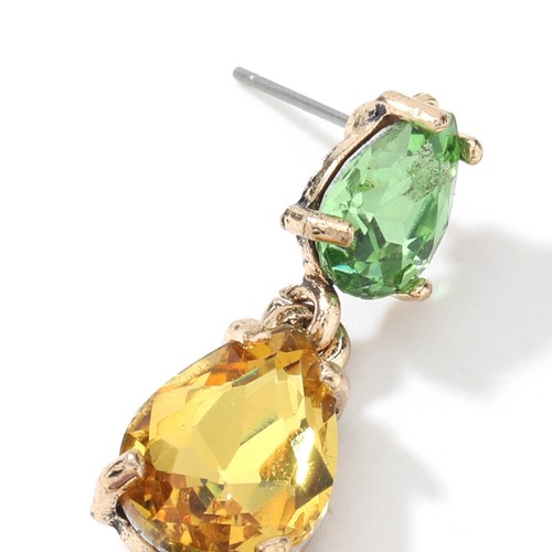 Beautiful Fashion Large Purple Yellow Green Geometric Dangle Earrings 925 post - 第 7/9 張圖片