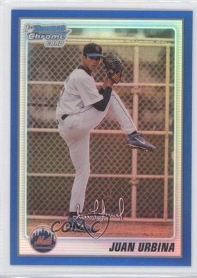 2010 Bowman Chrome Prospects Blue Refractor 135/150 Juan Urbina #BCP220 0e8