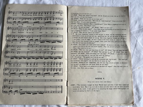 1911 Operetta Gioco per Bambini Biancaneve Musicale Fata Madrina Sidney Durst OH - Foto 3 di 7