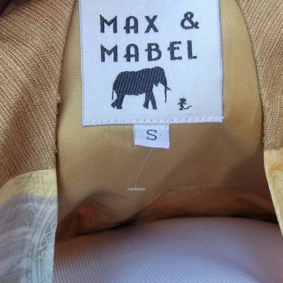 Vintage 90s Max & Mabel Silk Vest Size Small Floral Print Button Front Boho Chic