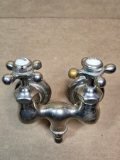 Vintage CBO 2 Handle Hot Cold Metal Faucet Wall Mount Claw Foot Handles