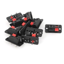 10Pcs 2 Way Spring Push Release Connector Amplifier Speaker Terminal Strip Block