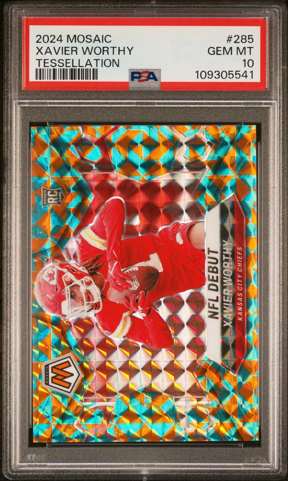 2024 PANINI MOSAIC TESSELLATION #285 XAVIER WORTHY 3/15 PSA 10