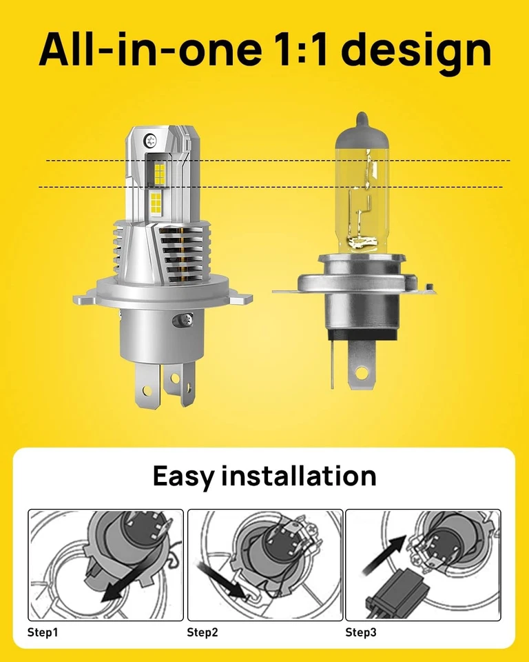 Bombillas dedicadas 120W 24000LM FJ Cruiser aptas para Toyota blancas  Foto 3 de 4