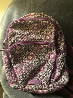 Vera Bradley Small Backpack Purple Retired Pattern Pre-owned