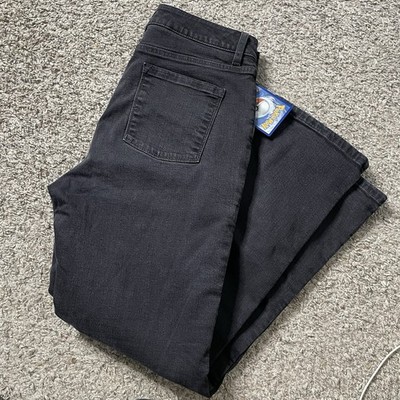 Ll Bean Jeans Women s 32x30 Classic Fit Black Fleece Lined Stretch Stained 117