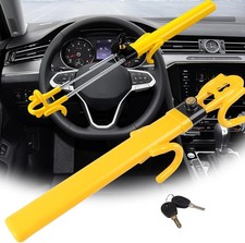 Twin Bar Steering Wheel Lock Stop Thieves Stealing Your Car Universal Fit 2 Keys