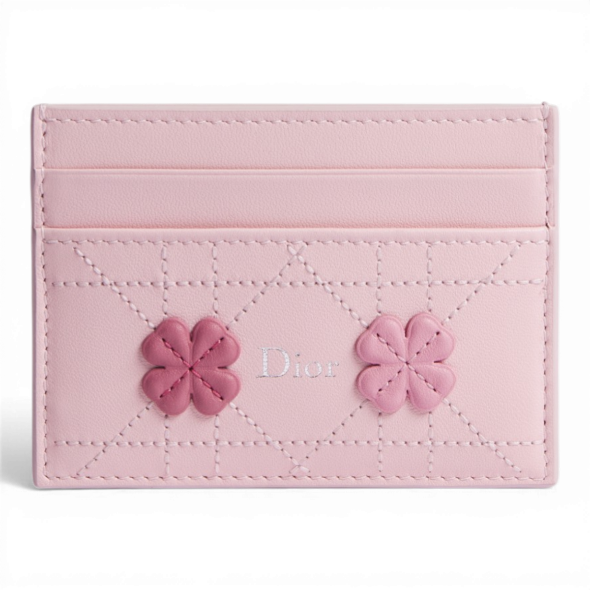 Dior Jardin Freesia Card Holder w/Clover Charm Japan Exclusive