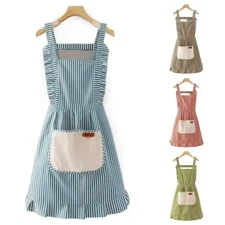 New Adjustable Apron Oilproof Sleeveless Kitchen Apron with Pockets Can Wipe Han