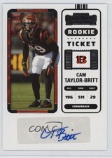 2022 Panini Contenders Rookie Ticket Cam Taylor-Britt #176 Auto 0ip6