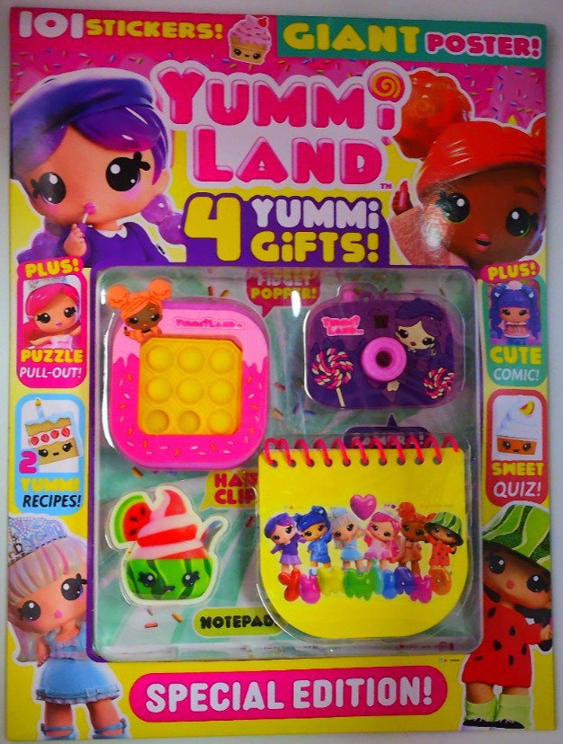 Yummiland magazine #10 2026 Comic Colour Puzzles Crafts Recipes + 4 Yummi gifts