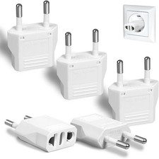 6 Pack US to Europe Plug Adapter - Type C European Travel Adapter, Wall Plug Pow