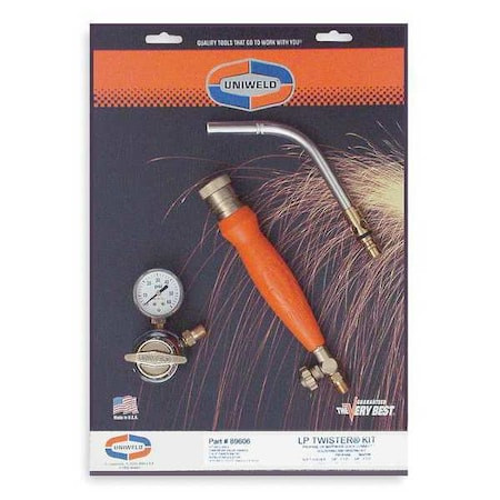 Uniweld 89606 Hand Torch, Twister Series, Propane, 3/8 In -24, A