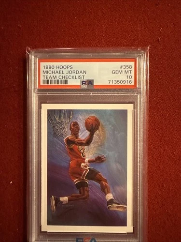 1990-91 NBA Hoops Basketball Card #358 ~Michael Jordan~ HOF GOAT PSA 10 GEM MT