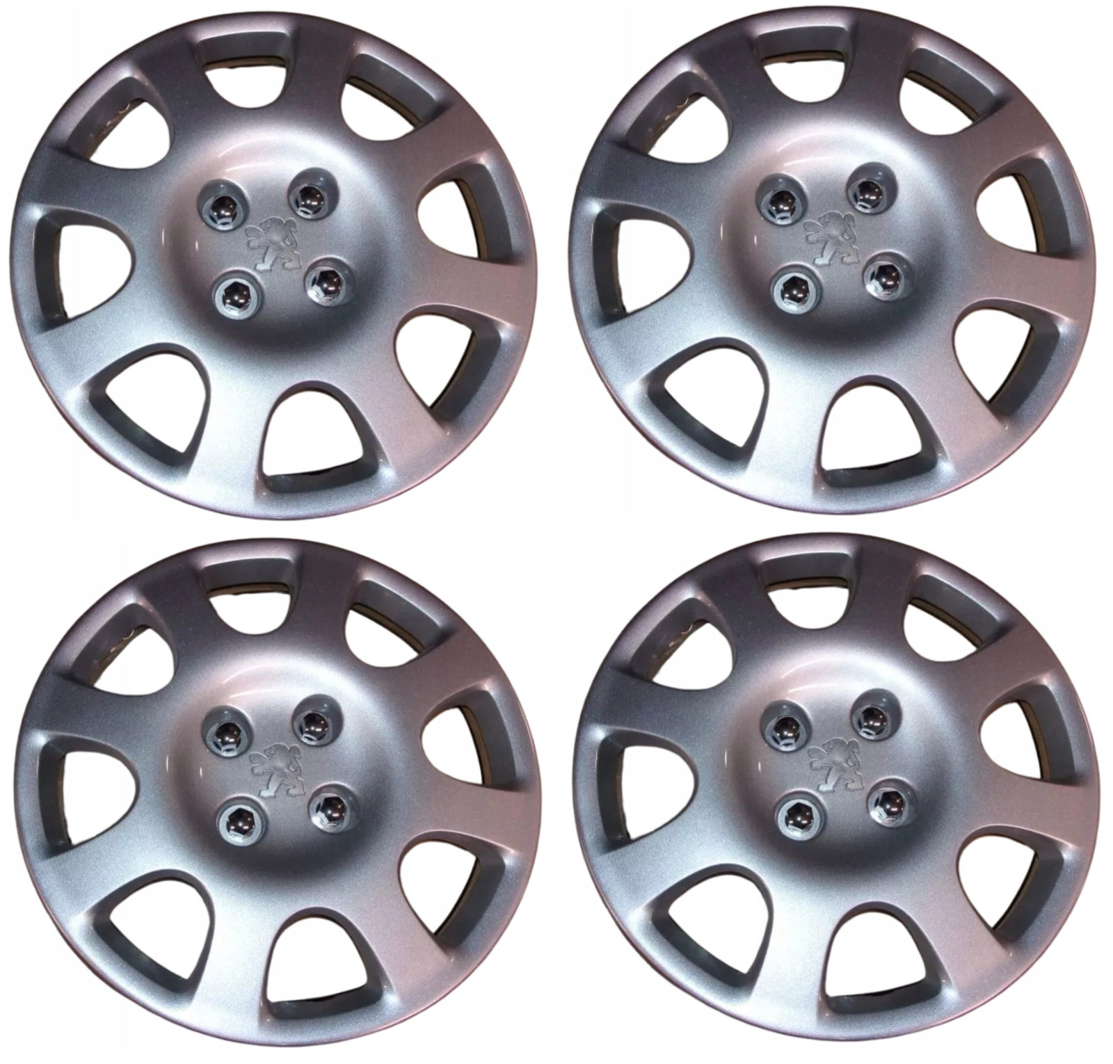 Lot 4 Enjoliveurs 15'' Peugeot 5416.Q5 pour Partner III et 206 Kit de Roue Complet