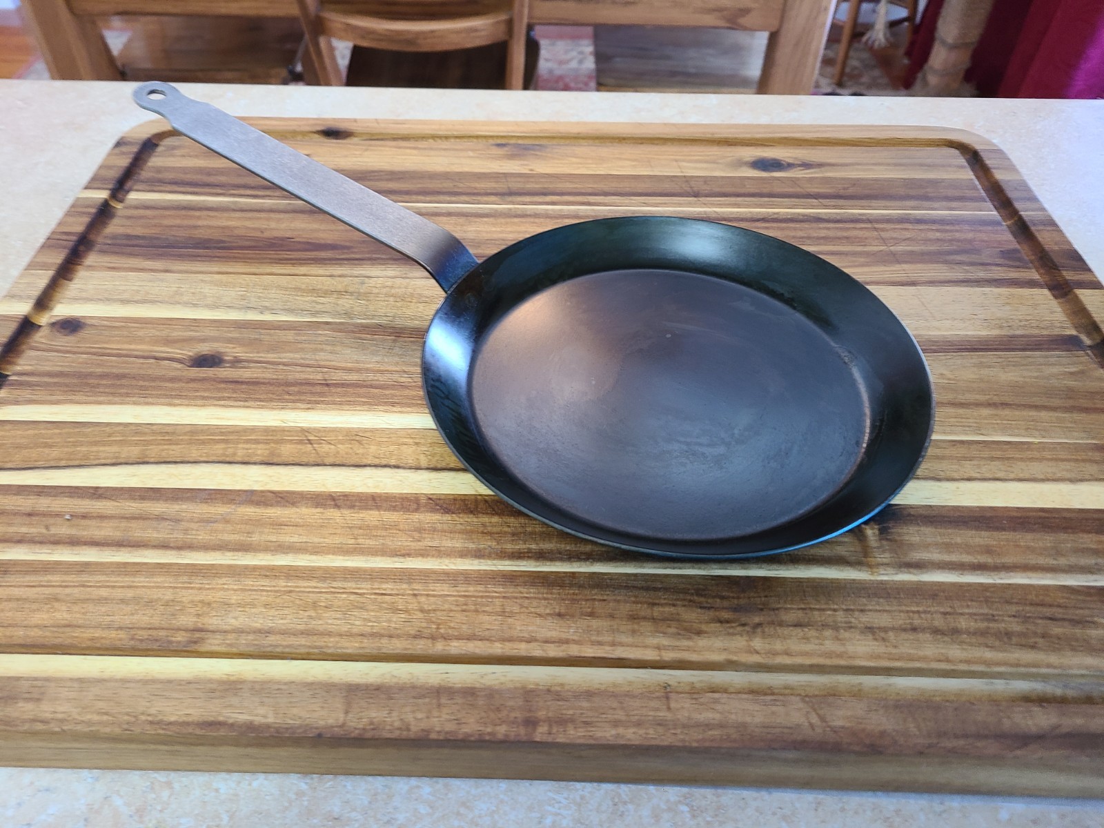 Matfer Bourgeat  11 7/8" Carbon Steel Fry Pan 11 3/4" SEASONED & READY 