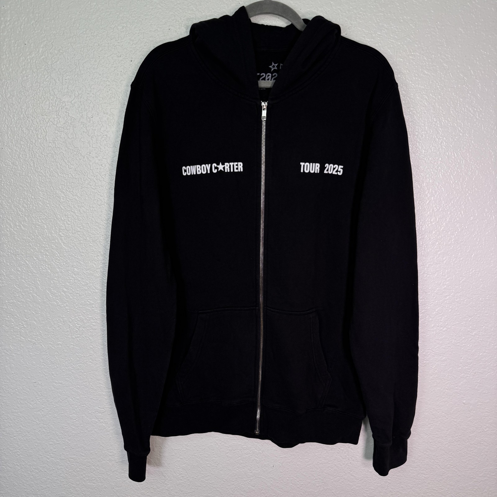 Beyonce Cowboy Carter Tour Jacket Medium Black Zip Up CCT 2025 Concert Merch M