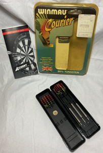 VTG WINMAU COURIER ACCUDART 19G 80% TUNGSTEN STEEL TIP DARTS 1998 ENGLAND NEW!!!