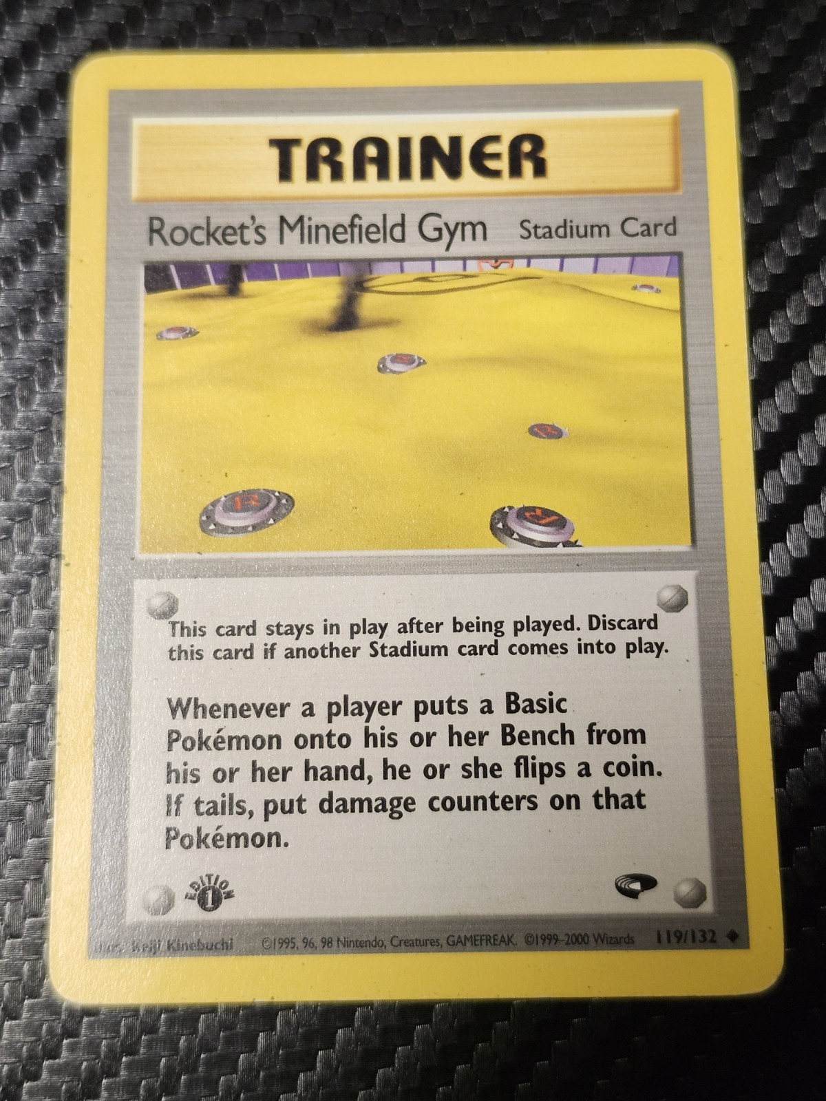 1st Edition Rocket’s Minefield Gym 119/132 - Gym Challenge pokemon card