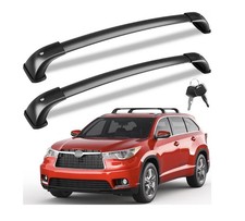 Kinggeri Lockable 220lbs Cross Bars Roof Racks For Toyota Highlander 2014-2019
