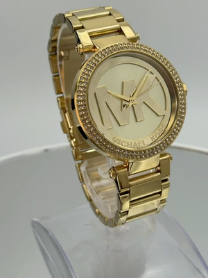 マイケルコース MK-5784 Parker パーカー 腕時計 ウォッチ Michael Kors, Women's Parker Logo Gold-Tone Metal Watch MK5784