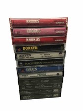 Lot of 12 METAL ROCK Audio Cassette Tapes - DOKKEN KROKUS AC/DC GUNS N  ROSES  