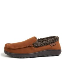 Men'sAlexander Microsuede Moccasin with Berber Casing, CHESTNUT, XL