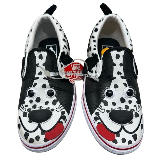 Vans Kids Classic Slip-On Dalmatian Dog Black/True White Size 3 New Without Box - Picture 6 of 14