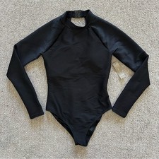 J.Crew Active Ribbed Long-Sleeve One-Piece Swimsuit / Rash Guard BE806 Size 2