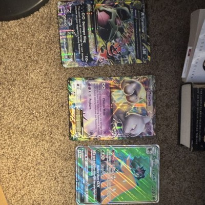 Pokémon Holo Lot: M Tyranitar EX, Mewtwo EX, Decidueye GX - EX GX Mega Evolution