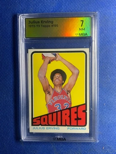 1972 Topps Julius Erving #195 Rookie RC MBA 7 HOF 76ers