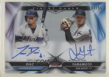 2020 Topps Finest Duals 4/50 Jordan Yamamoto Isan Diaz #FDA-DY Auto 1k5