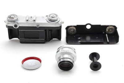 Contax IIa Black Film Camera with Zeiss Sonnar 50mm F1.5 Lens Good