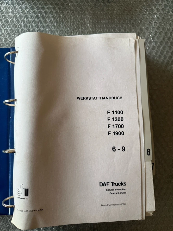 DAF Werkstatthandbuch F1100 F1300 F1700 F1900 Service Reparatur Anleitung - Bild 2 von 2