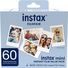 Fujifilm Instax Mini Instant Film Value Pack Kit - 60 Total Pictures 