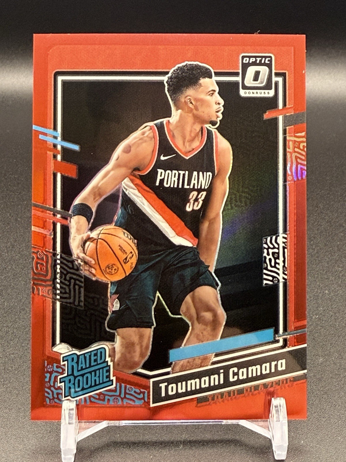 2023-24 Panini Donruss Optic - Rated Rookie Toumani Camara #204 Red Prizm /99