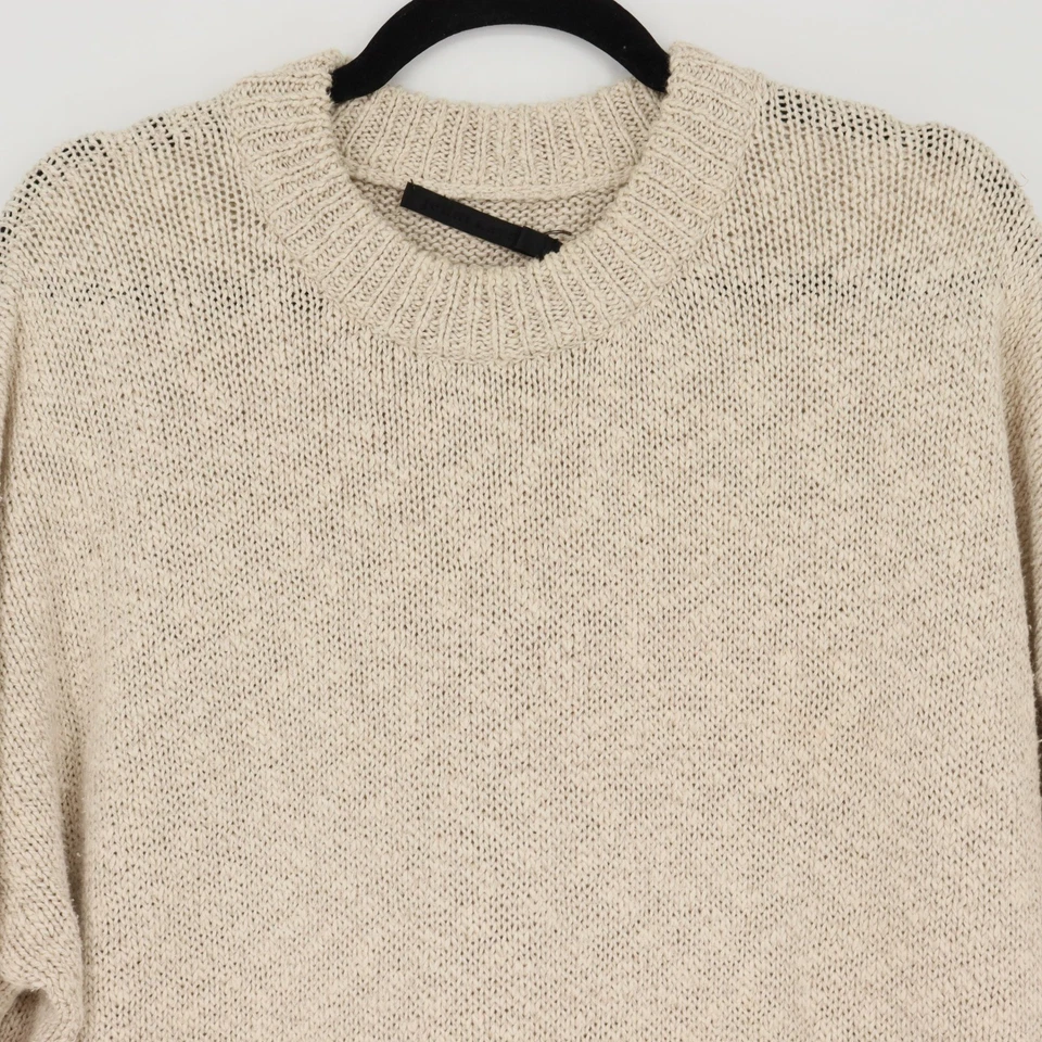 Suéter Jenni Kayne Cruise Cocoon Cuello Redondo Grueso Tejido Talla XS Avena Informal Foto 4 de 4