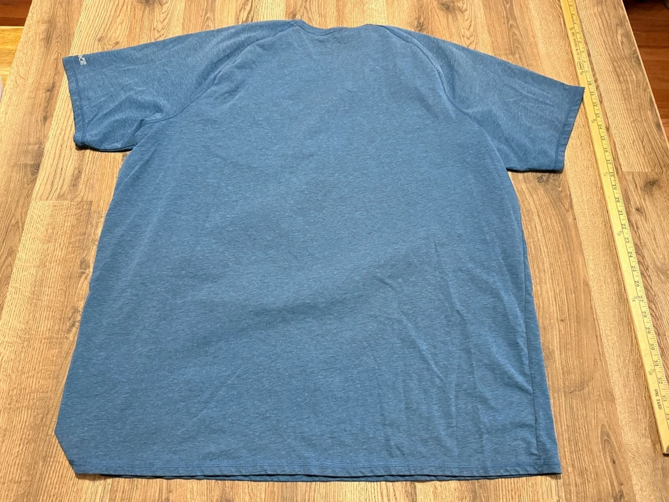 Carhartt Shirt, Men's Size 3XL Tall, Blue, Relaxed Fit, Chest Pocket, Crew Neck - Image 2 of 4