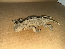 Vintage pewter figurine of a Texas horned lizard