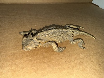 Vintage pewter figurine of a Texas horned lizard