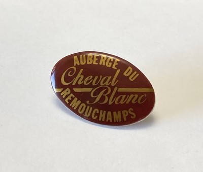 Vintage Cheval Blanc Acrylic Pin Auberge Du Remouchamps