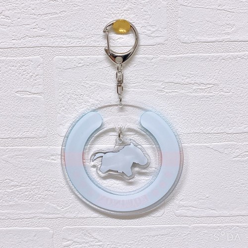 Equinox Yura Yura Acrylic Keychain Thoroughbred Collection Japanese Racehorse - Picture 2 of 3