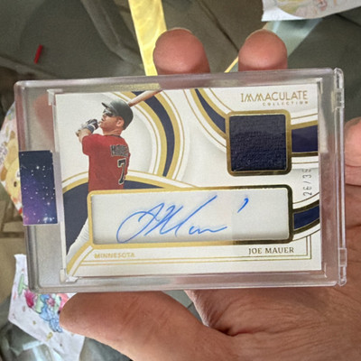 2012 Panini Immaculate Collection Joe Mauer Auto Patch ICB-JM /39 Twins