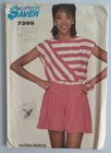 Mc CALL'S #7395 MISS SIZES 10-12-14 Pullover TOP & Pull-on SHORTS PATTERN UNCUT — photo 1