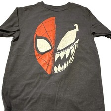 Marvel Spider-Man Venom Graphic Gray Unisex Kids T-Shirt L 10/12 Crew Neck