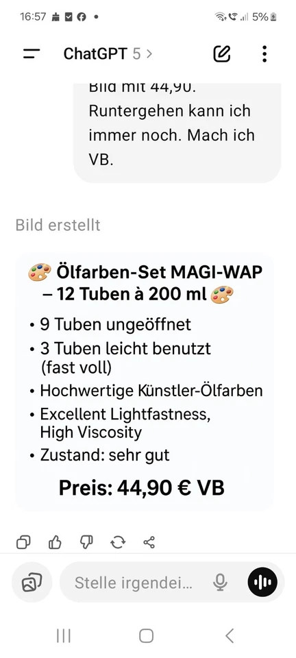 Ölfarben Set, 12 Tuben mal 200 ml - Bild 2 von 3