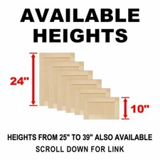 Unfinished Maple Shaker Cabinet Doors Up to 24"H