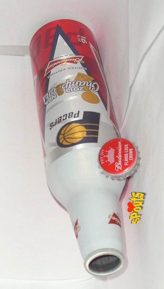 2013 INDIANA PACERS АЛЮМИНИЕВАЯ ПИВНАЯ БУТЫЛКА БАНКА БАСКЕТБОЛ NBA ЧЕМПИОНОВ BUDWEISER - Изображение 3 из 4