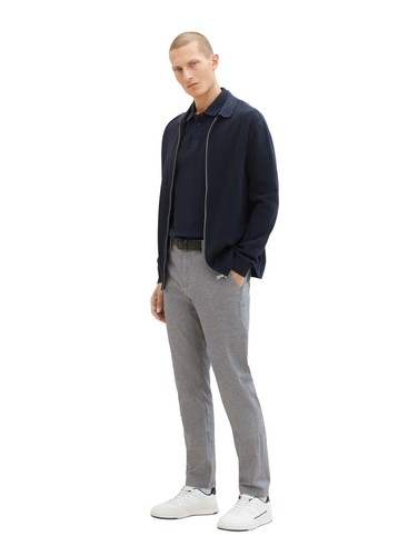 TOM TAILOR Hombre Pantalones Chinos Viajero - Slim Fit Gris Azul W29-W38 - Imagen 2 de 14